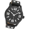 Oozoo Unisex Armbanduhr OOZOO Timepieces Analog Leder schwarz UOC1091A