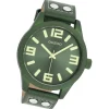 Oozoo Unisex Armbanduhr OOZOO Timepieces Analog Leder grün UOC1093A