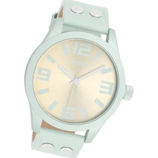 Oozoo Unisex Armbanduhr OOZOO Timepieces Analog Leder grau UOC1095A