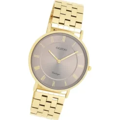 Oozoo Unisex Armbanduhr OOZOO Vintage Analog Edelstahl gold UOC20370