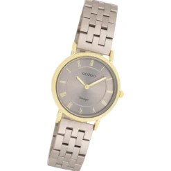 Oozoo Unisex Armbanduhr OOZOO Vintage Analog Edelstahl beige UOC20375