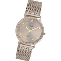 Oozoo Unisex Armbanduhr OOZOO Vintage Series Analog Metall beige UOC20382