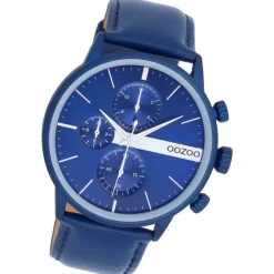 Oozoo Unisex Armbanduhr OOZOO Timepieces Analog Leder blau UOC11437