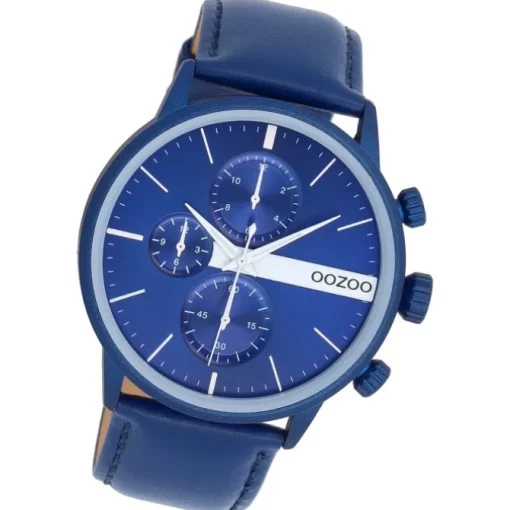Oozoo Unisex Armbanduhr OOZOO Timepieces Analog Leder blau UOC11437