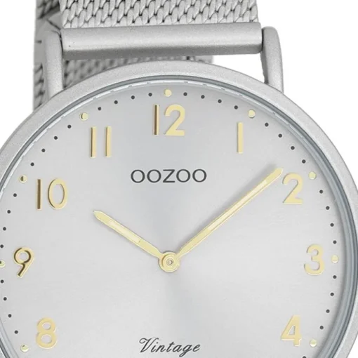 Oozoo Unisex Armbanduhr OOZOO Vintage Series Analog Metall grau UOC20379