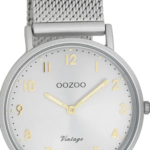 Oozoo Unisex Armbanduhr OOZOO Vintage Series Analog Metall grau UOC20381