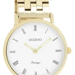 Oozoo Unisex Armbanduhr OOZOO Vintage Analog Edelstahl gold UOC20376