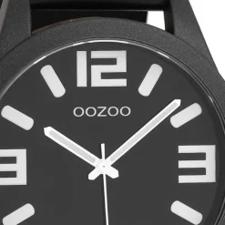 Oozoo Unisex Armbanduhr OOZOO Timepieces Analog Leder schwarz UOC1091A