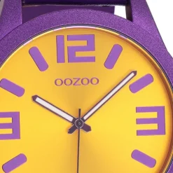 Oozoo Unisex Armbanduhr OOZOO Timepieces Analog Leder lila UOC1096A