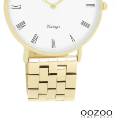Oozoo Unisex Armbanduhr OOZOO Vintage Analog Edelstahl gold UOC20369