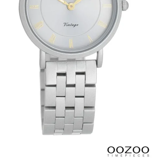 Oozoo Unisex Armbanduhr OOZOO Vintage Analog Edelstahl grau UOC20374