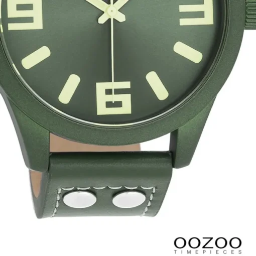 Oozoo Unisex Armbanduhr OOZOO Timepieces Analog Leder grün UOC1093A