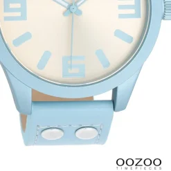 Oozoo Unisex Armbanduhr OOZOO Timepieces Analog Leder blau UOC1094A