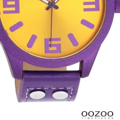 Oozoo Unisex Armbanduhr OOZOO Timepieces Analog Leder lila UOC1096A