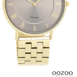 Oozoo Unisex Armbanduhr OOZOO Vintage Analog Edelstahl gold UOC20370