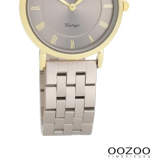 Oozoo Unisex Armbanduhr OOZOO Vintage Analog Edelstahl beige UOC20375