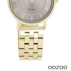 Oozoo Unisex Armbanduhr OOZOO Vintage Analog Edelstahl gold UOC20377