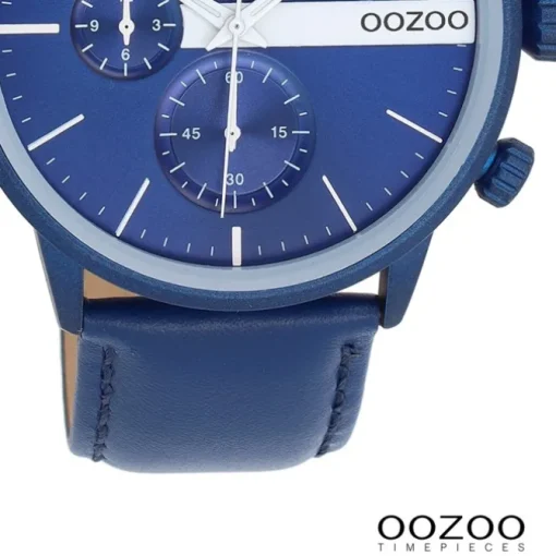 Oozoo Unisex Armbanduhr OOZOO Timepieces Analog Leder blau UOC11437