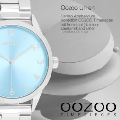 Oozoo Unisex Armbanduhr OOZOO Timepieces Analog Edelstahl silber UOC11423