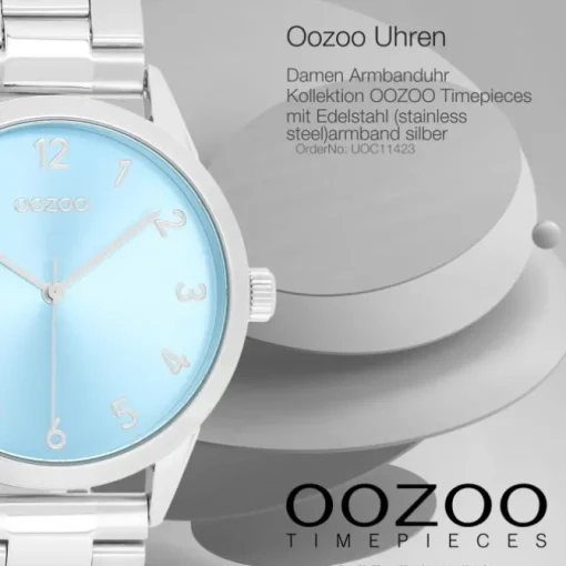 Oozoo Unisex Armbanduhr OOZOO Timepieces Analog Edelstahl silber UOC11423
