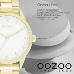 Oozoo Unisex Armbanduhr OOZOO Timepieces Analog Edelstahl gold UOC11424