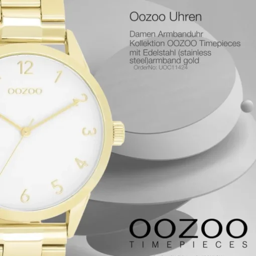 Oozoo Unisex Armbanduhr OOZOO Timepieces Analog Edelstahl gold UOC11424