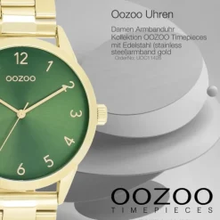 Oozoo Unisex Armbanduhr OOZOO Timepieces Analog Edelstahl gold UOC11426