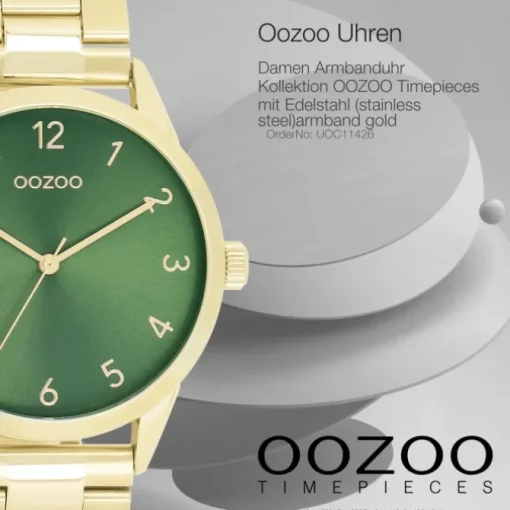 Oozoo Unisex Armbanduhr OOZOO Timepieces Analog Edelstahl gold UOC11426