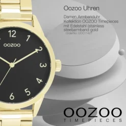 Oozoo Unisex Armbanduhr OOZOO Timepieces Analog Edelstahl gold UOC11427