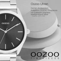 Oozoo Unisex Armbanduhr OOZOO Timepieces Analog Edelstahl silber UOC11429