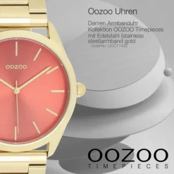 Oozoo Unisex Armbanduhr OOZOO Timepieces Analog Edelstahl gold UOC11432