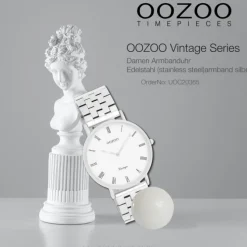Oozoo Unisex Armbanduhr OOZOO Vintage Analog Edelstahl silber UOC20365