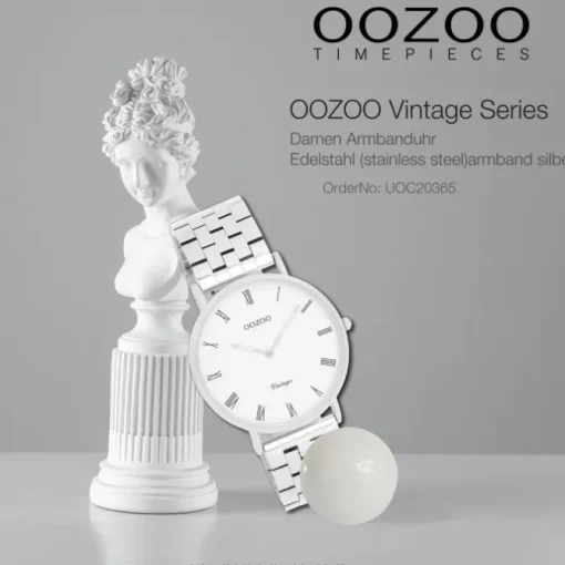 Oozoo Unisex Armbanduhr OOZOO Vintage Analog Edelstahl silber UOC20365
