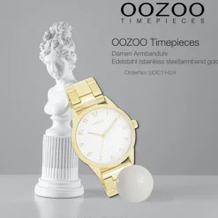 Oozoo Unisex Armbanduhr OOZOO Timepieces Analog Edelstahl gold UOC11424