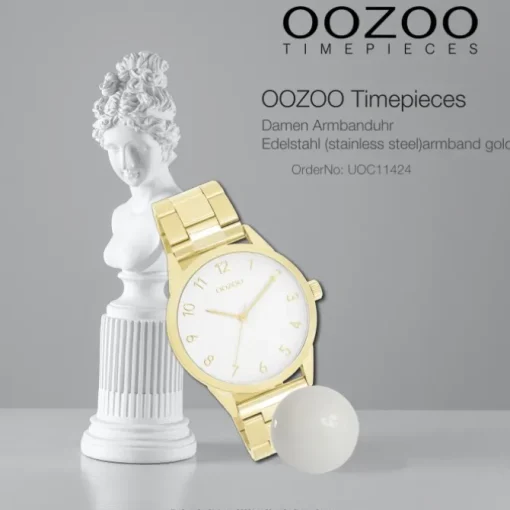 Oozoo Unisex Armbanduhr OOZOO Timepieces Analog Edelstahl gold UOC11424