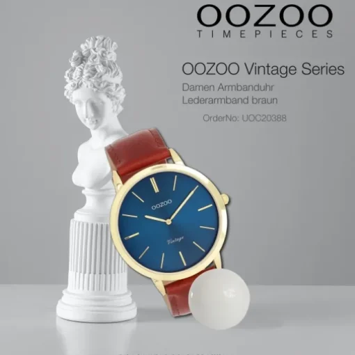 Oozoo Unisex Armbanduhr OOZOO Vintage Series Analog Leder braun UOC20388