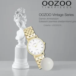 Oozoo Unisex Armbanduhr OOZOO Vintage Analog Edelstahl gold UOC20376