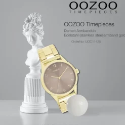 Oozoo Unisex Armbanduhr OOZOO Timepieces Analog Edelstahl gold UOC11425