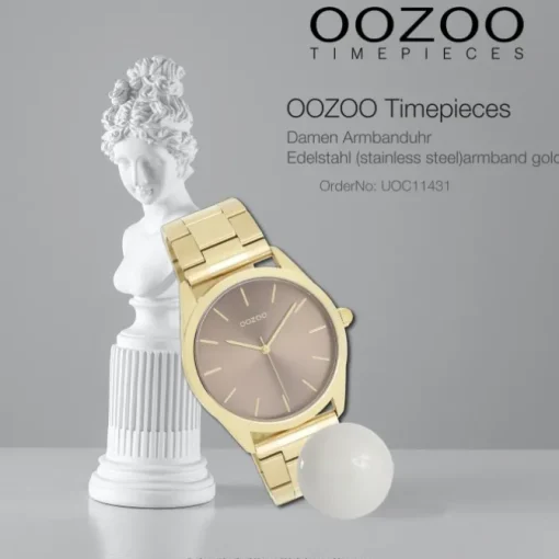 Oozoo Unisex Armbanduhr OOZOO Timepieces Analog Edelstahl gold UOC11431