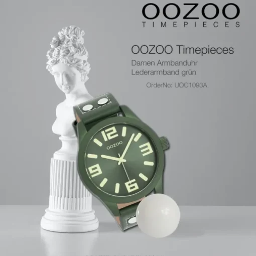 Oozoo Unisex Armbanduhr OOZOO Timepieces Analog Leder grün UOC1093A