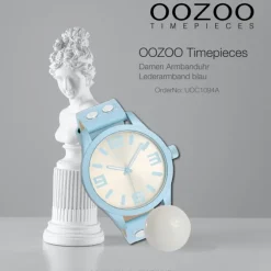 Oozoo Unisex Armbanduhr OOZOO Timepieces Analog Leder blau UOC1094A