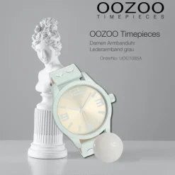Oozoo Unisex Armbanduhr OOZOO Timepieces Analog Leder grau UOC1095A