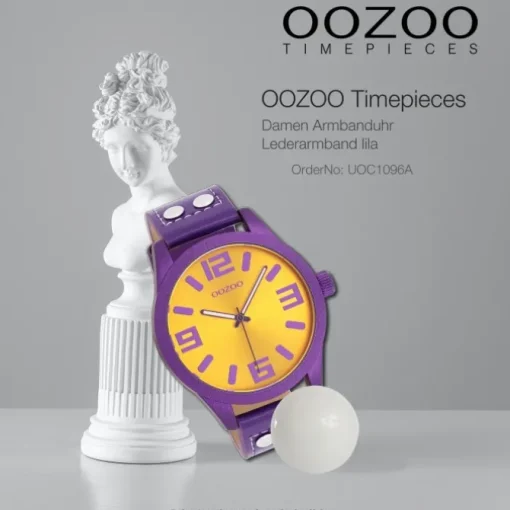 Oozoo Unisex Armbanduhr OOZOO Timepieces Analog Leder lila UOC1096A
