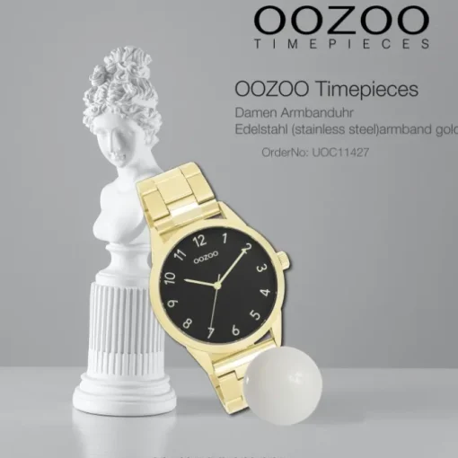 Oozoo Unisex Armbanduhr OOZOO Timepieces Analog Edelstahl gold UOC11427
