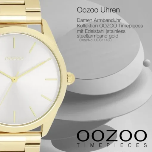 Oozoo Unisex Armbanduhr OOZOO Timepieces Analog Edelstahl gold UOC11430