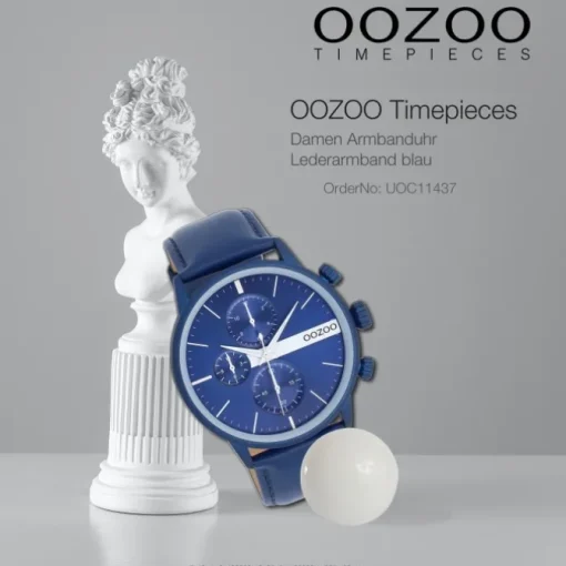 Oozoo Unisex Armbanduhr OOZOO Timepieces Analog Leder blau UOC11437