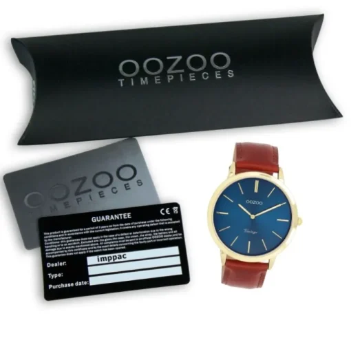 Oozoo Unisex Armbanduhr OOZOO Vintage Series Analog Leder braun UOC20388