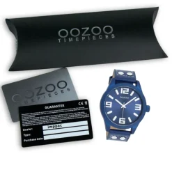 Oozoo Unisex Armbanduhr OOZOO Timepieces Analog Leder blau UOC1092A