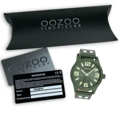 Oozoo Unisex Armbanduhr OOZOO Timepieces Analog Leder grün UOC1093A