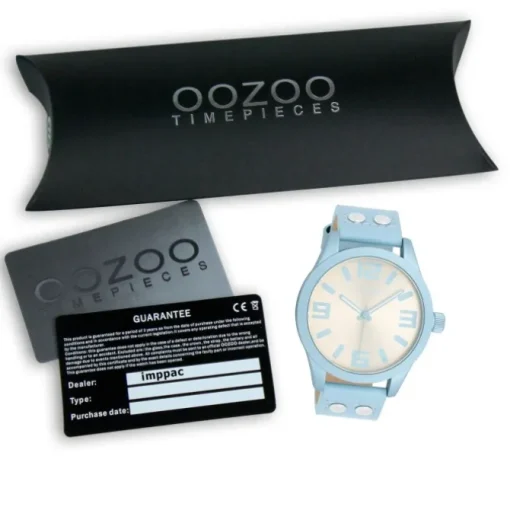 Oozoo Unisex Armbanduhr OOZOO Timepieces Analog Leder blau UOC1094A